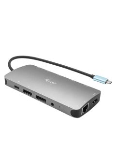 i-tec USB-C Metal Nano Dock 2x DP 1x HDMI 4K LAN Audio PD 100W