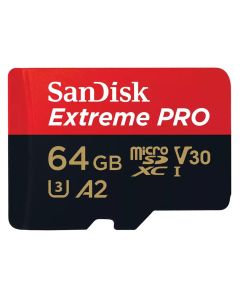 SanDisk 64GB microSDXC Extreme PRO 200MB/s A2 C10 V30 UHS-I U3