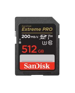 SanDisk 512GB SDXC Extreme PRO 200MB/s A2 C10 V30 UHS-I U3