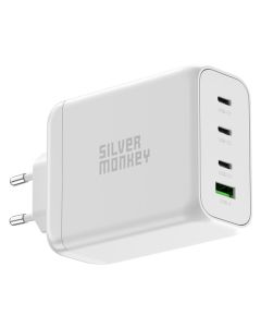 Silver Monkey Ladegerät GaN 200W USB-C PD + USB 3.0 QC W