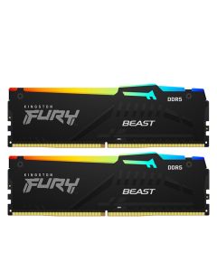 Kingston FURY 32 GB 6400 MT/s DDR5 CL32 DIMM (2er-Set) FURY Beast Black RGB