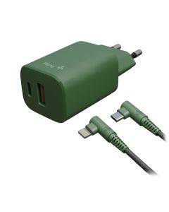 Hune GaN 20W USB-C+USB-A + 1,2 m Lightning-Netzteil