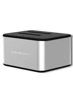 Qoltec Dockingstation für 2x HDD/SSD 2,5"/3,5" SATA/USB