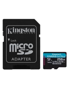 Kingston 256GB microSDXC Canvas Go! Plus Gen4 200MB/s A2 U3 V30