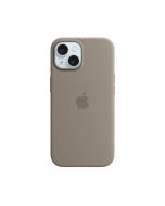 Apple iPhone 15 Silikon Case mit MagSafe tonbraun