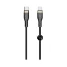 FIXED Geflochtenes USB-C/USB-C-Kabel 1,2 m 100 W schwarz