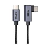 Unitek USB-C-Kabel 90° abgewinkelt PD 100W 0,5m