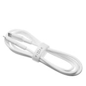 FIXED Flüssigsilikon-USB-C/Lightning-Kabel 1,2 m weiß