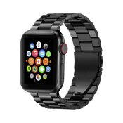 Tech-Protect Edelstahlarmband für Apple Watch schwarz