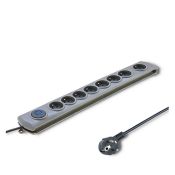 Qoltec Überspannungsschutzleiste - 8 Steckdosen, 3 m