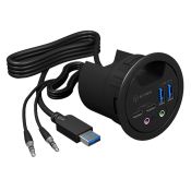 ICY BOX HUB USB 3.0 – 2x USB-C, 2x USB-A, Audio