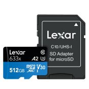 Lexar 512GB microSDXC High-Performance 633x UHS-I A2 V30