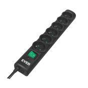 Ever Optima - 6 Steckdosen, 1,5 m, schwarz