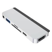 Hyper 6-in-1 iPad Pro USB-C Hub Silber