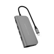 Hyper HyperDrive POWER 9-in-1 USB-C-Hub grau