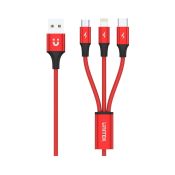 Unitek USB 2.0 3in1 Lightning, Micro-USB, USB-C-Kabel 1,2 m