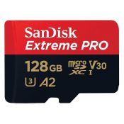 SanDisk 128GB microSDXC Extreme PRO 200MB/s A2 C10 V30 UHS-I U3