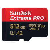 SanDisk 512GB microSDXC Extreme PRO 200MB/s A2 C10 V30 UHS-I U3