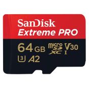 SanDisk 64GB microSDXC Extreme PRO 200MB/s A2 C10 V30 UHS-I U3