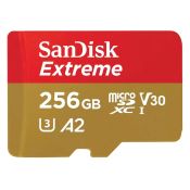 SanDisk 256GB microSDXC Extreme 190MB/s A2 C10 V30 UHS-I U3