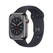 Apple Watch Series 8 LTE 45 mm Edelstahlgehäuse graphit Sportarmba