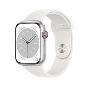 Apple Watch 8 45/Silver Aluminum/White Sport LTE