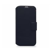 Decoded Abnehmbare Lederbrieftasche für iPhone 14 Plus, Marineblau