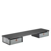 Spacetronik Schreibtischständer für Monitor mit Schubladen – schwarz