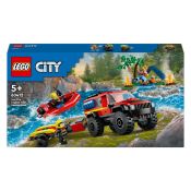 LEGO City 60412 Feuerwehrgeländewagen mit Rettungsboot