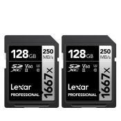 Lexar 2x128GB 1667x Professional SDXC UHS-II U3 V60