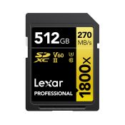 Lexar 512GB 1800x Professional SDXC UHS-II U3 V60