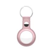 AirTag Schlüsselanhänger-Schutzhülle aus Leder für AirTag in Blush Pink