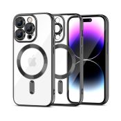 Tech-Protect MagShine Magsafe für iPhone 15 Pro schwarz