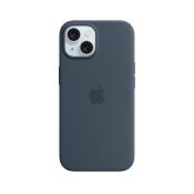 Apple iPhone 15 Silikon Case mit MagSafe sturmblau