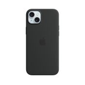 Apple iPhone 15 Plus Silikon Case mit MagSafe schwarz