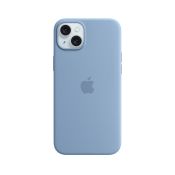 Apple MagSafe iPhone 15 Plus Silikonhülle für den Winter. Blau