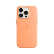Apple iPhone 15 Pro Silikon Case mit MagSafe sorbet orange