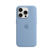 Apple iPhone 15 Pro Silikon Case mit MagSafe winterblau