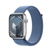 Apple Watch 9 45mm GPS Aluminium silber Sport Loop winterblau
