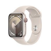 Apple Watch 9 LTE 45mm S/M Aluminim polarstern Sportarmband polars