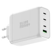 Silver Monkey Ladegerät GaN 200W USB-C PD + USB 3.0 QC W
