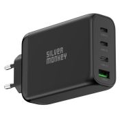 Silver Monkey Ladegerät GaN 130W USB-C PD + USB 3.0 QC B