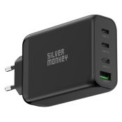 Silver Monkey Ladegerät GaN 200W USB-C PD + USB 3.0 QC B