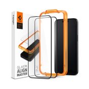 Spigen Alm Glass FC 2er-Pack für iPhone 15 Pro schwarz
