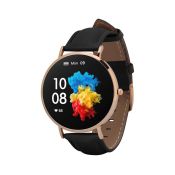 Garett Verona złoto-czarny skórzany