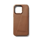 Mujjo FullLeatherWallet Case iPhone 15 Pro Max MagSafe tan