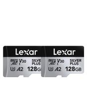 Lexar 2x128GB microSDXC Silver Plus UHS-I U3 A2 V30