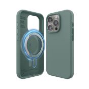 Elago Silikon MagSafe Hülle für iPhone 15 Pro Mitternachtsgrün