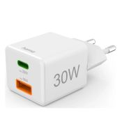 Hama Mini 30W Netzladegerät 1xUSB-C, 1xUSB-A