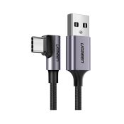UGREEN US284 USB-auf-USB-C-Kabel abgewinkelt 3A Quick Charge 3.0 1m